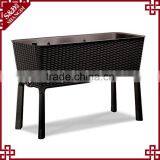 S&D Various Wire Frame PE Rattan Handmade Led Large Rectangle Home and Garden Durable Plastic Garden Pots thumbnail-2