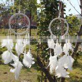 Promotional Christmas Gift Ornament Home Room Interior Decor Handmade Traditional White Feather Dreamcatcher thumbnail-1