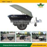 300kgs Capacity ATV Tow Behind Trailer 2 Wheel Rear Trailer for Amphibious Vehicle Accessary thumbnail-1