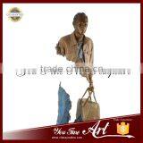 Modern Art Garden Decoration Man Abstract Bronze Statue thumbnail-2