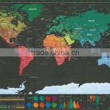 CT-750 Small Black Mini Map Black Luxury Creative Gifts World Edition Map thumbnail-2