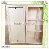 Handle Cabinet Style Pine Wooden Jewelry Storage Box thumbnail-3