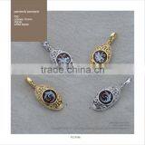 Wholesale 925 Sterling Silver Handmade Pendants Made in Italy P32 Cameo13mm thumbnail-1