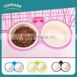 New Design Suspension Fixed Dog Cage Separable Pet Bowls Hang PP Double Dog Bowl thumbnail-1