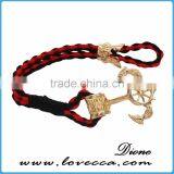 New Design Cheap Custom Jewelry Handmade Multi Color Nylon Nautical Rope Anchor Bracelet for Men thumbnail-4