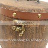 Round Wooden Bucket With Lid thumbnail-4