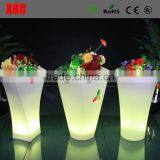 Decoration colored plastic plant pots , plastic led bright color flower pot