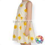 Wholesale Baby Girls New Chicken Printing Sleeve Dress Fashion Summer Cotton Dress Shirt thumbnail-4