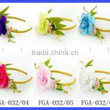 Fashion Baby Girls Hairband Elastic Girls Headband With Fabric Flower thumbnail-1