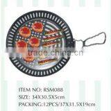 Non Stick Iron BBQ GRILL PAN in Black Finish thumbnail-1
