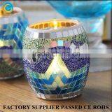 Mosaic Hurricane Candle Holder Glass Votive Candle Holders