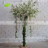 GNW 9ft Fake Blossom Tree Cherry Branches Wedding Tree With Wooden Trunk for Wedding Decoration thumbnail-3