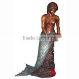 Bronze Mermaid With Shelf Garden Water Fountain thumbnail-1