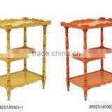 Colorful 3 Layers Cheap Wooden Corner Shelf thumbnail-1