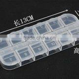 12 Compartment Transparent Cosmetic PS Plastic DIY Nail Art Kits Makeup Small Storage Box thumbnail-2