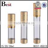 15ml 20ml 30ml Cosmetic Packaging Skin Care Serum Cream Lotion Clear Airless Pump Bottle With Gold UV Pump Bulk Buy From China thumbnail-1