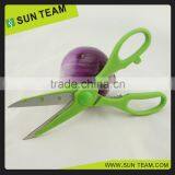 SK029 8-1/4"Popular Stainless Steel Black Handle Kitchen Scissors thumbnail-1