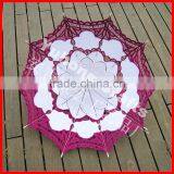 Fuschia Decorative Bella Lace Umbrella For Wedding thumbnail-3