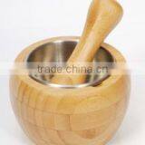 Bamboo Mortar & Pestle #30030 thumbnail-1