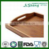 Rectangular Eco-friendly Bamboo Food Serving Tray With Handles: Serve Food, Coffee, Tea or Use as Party Platter thumbnail-6