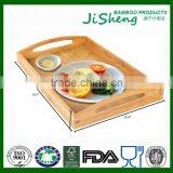 Cheap Bamboo Wooden Food Serving Tray, Serving Tray and Bamboo Tray With Handles thumbnail-3