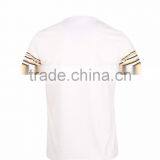 Mens Private Label White Stripe Cotton Solid t Shirt thumbnail-2