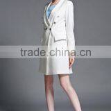 2016 Women Fashion Winter Wool Fabric Long Knee Length Coat for Girls thumbnail-5