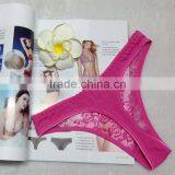 Stock Underwear Women Summer Style Sey Lingerie Diamond Flower Print Lace Thong Panties G String Panties Thongs Underwear Knicke thumbnail-3