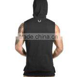 2016 Hooded Sleeveless Undershirt Cotton Sport Vest Waistcoat Sleeveless Tank Top Mens Fitness Hoodies Sweatshirts thumbnail-6