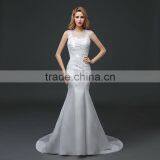 MGOO Hot Sale Customised Mermaid White Lace Wedding Dress Sleeveless Sexy Bridal Dress Underwear 100 Usd Dress thumbnail-2