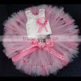 Baby Girls Pettiskirt Set Dress With Top Girls Fluffy Tulle Chiffon Fairy Pettiskirt Sets thumbnail-3