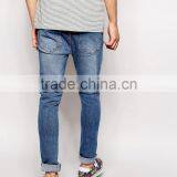 Mens Slim Fit Jeans Acid Wash Denim Jeans Custom Your Own thumbnail-3