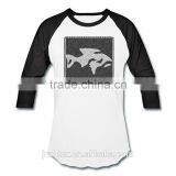Fancy Custom Printing Cotton Raglan Sleeve T Shirt Made in China thumbnail-2