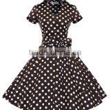 Walson Women's 1950s V-neck Vintage Rockabilly Full Circle Dress thumbnail-4
