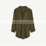 2017 OEM SpringButtoned Cuffs and Elbow-length Sleeves Polo Neck Shirt thumbnail-6