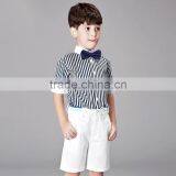 New Summer Boys Formal Clothing Set 3Pcs Boy Suit Include Tie Stripe Shirts And Shorts Fancy Children Wear B-NB-CS905-25 thumbnail-2