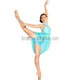 2016 Adult Halter Shorty Unitard With Mesh Drape thumbnail-3