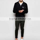 Zip High Neck Sweatshirt With PU Trims thumbnail-4