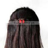 Beautiful Girl Wave Gold Plated Red Cherry Acrylic Hair Clips thumbnail-3