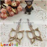 Stainless Antique Zakka Embroidery Gold Butterfly Sewing Scissors thumbnail-3