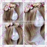 Aidocrystal Beautiful Wedding Artificial Flower Crown,Rhinestone Crystal Bridal Wedding Fascinators thumbnail-2