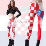Country Flag Sublimation 3d Digital Custom Printing Women High Waist Leggings thumbnail-3