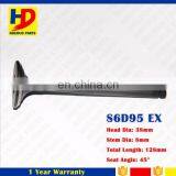 Diesel Engine Parts S6D95 6D95 Valve Inlet And Exhaust 6207-41-4110 6209-41-4210