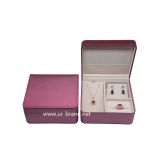 High-end jewelry storage box earrings ring necklace set box pu leather jewelry set box