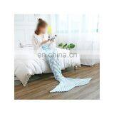 Amazon Hot Sale Knitted Crochet Mermaid Tale Blanket