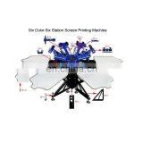 A662L Floor Type Six Color Six Station Screen Printing Machine Clothes Printing Machine thumbnail-5