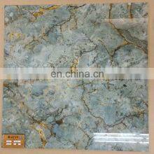 Luxury Thick Micro Crystal With Golden 80x80cm Tiles Blue
