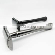 Professional Barber Razor Women Reusable Rose Gold Metal Shaving Safety Razor thumbnail-5