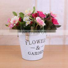 Wholesale Home Decorative Garden Plants Antique Round White Color Hemp Rope Hanging Painting Flower Pots Flower Vase thumbnail-4
