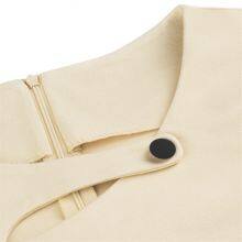 Womens Scoop Neck Floral Bodycon Career Dress Elegant Formal Church Dress For Women thumbnail-4